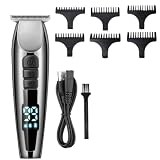 DAXXIN Hair Cutting Tool, LCD Electric Hair Clipper Professional Shaver Beard Barber 0mm Hair Cutting Machine USB Rechargeable 3-Speed Adjustment