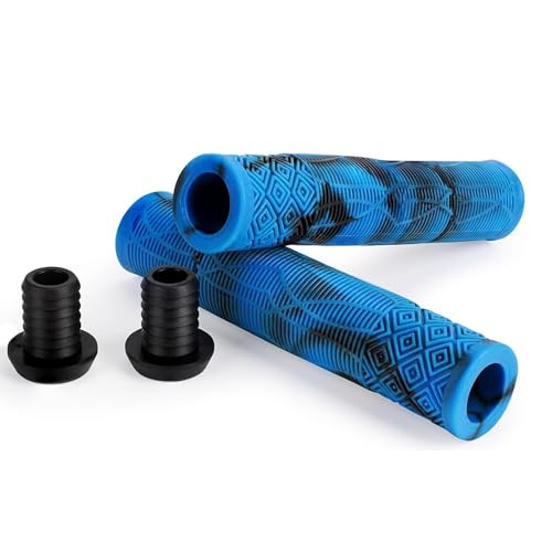 ARYIMYDP 1 Paire Poignée VTT 160mm Antidérapante, Poignée Guidon pour Vélo/Trottinette Freestyle, Ergonomique en Caoutchouc Dense, Compatible 22mm