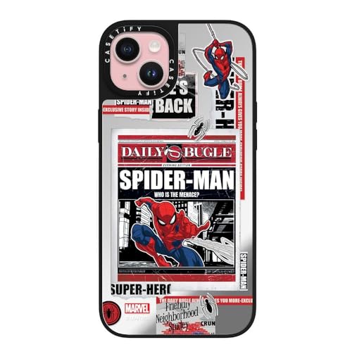 Coque iPhone 15 Plus antichoc CASETiFY Spider-Man MagSafe protection chute 1,5m avec miroir