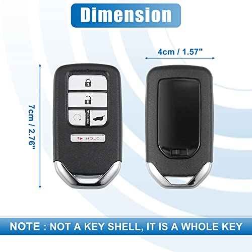 X Autohaux A22022100UX0222 5 Button Car Keyless Entry Remote Control Replacement Key Fob Proximity Smart Fob Kr5V2X For Honda Civic Cr-V Pilot 2016-2018 433Mhz 47 Chip thumb #5