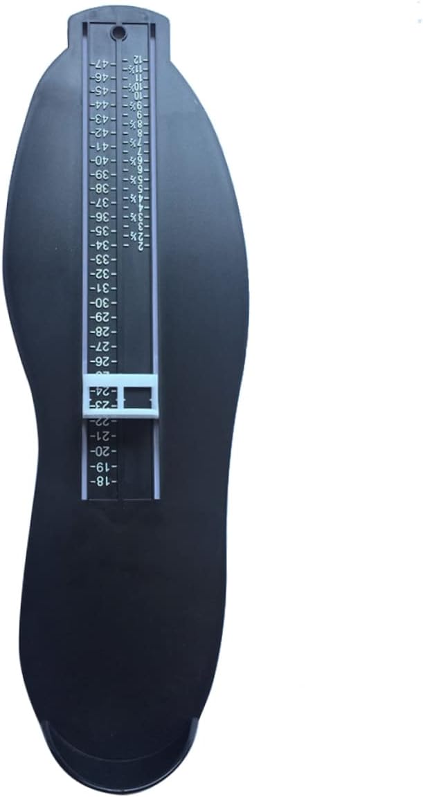 Adult Foot Measuring Device 2Pcs Black Plastic for Shoes | Accurate Measurement Tool, Easy to Use and Carry, Ordering Shoes Online, Sizing before Store Trips