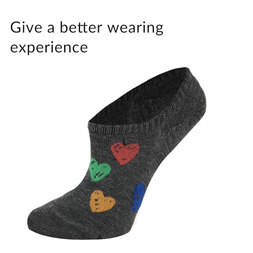 Image of Benefeet Sox Cute No Show Socks for Women Low Cut Socks for Girls Liner Invisible Socks Cotton Flat Boat Loafer Socks