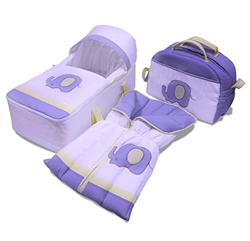 Toys4You Baby TravelCot, sleeping bag, hand bag 3pcs set - purple