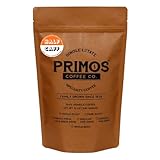 Half Caff Specialty Coffee, Dark Roast, Coarse Ground for French Press, Primos Coffee Co