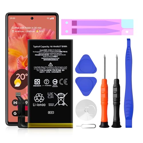 TQTHL 4614mAh Pixel 6 Battery Replacement Kits (New Upgraded) Compatible with Google Pixel 6 All Models with Adhesive and Repair Tool Kits (Pixel 6 Battery)