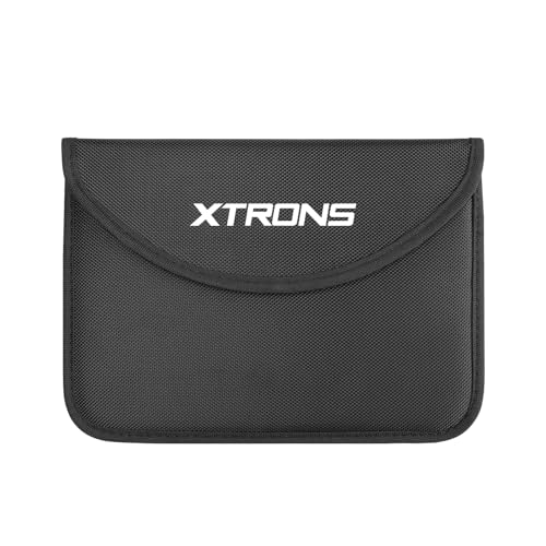 XTRONS Large Faraday Pouches for Car Keys/Phones Anti-Theft RFID Signal Blocking Remote Keyless Entry Key Bag 8 FOB Protection Pouch for Car Security with Sturdy Hook Black Signal Jammer Blocker