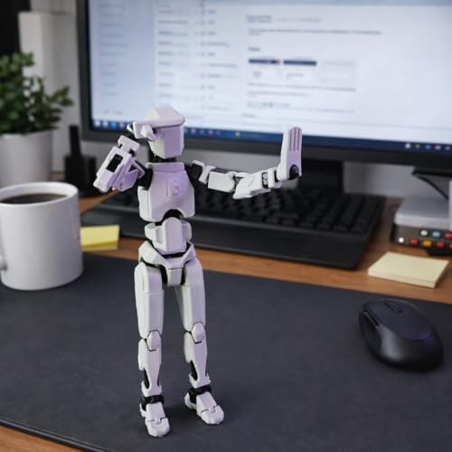 Image of TADCraft DIY Dummy 13 Action Figure | Hand Pack | Fully Articulated Posable Robot Toy for Collection & Photography (White Armour)