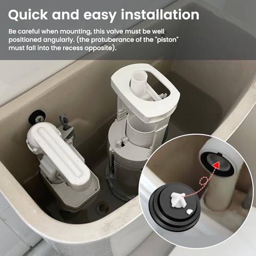 4 Stück Dichtung für Spülkasten, Membran für Spülkasten, Unterlegscheibe für Ventilmembran, Membran aus Gummi, austauschbar für die Pflege von Spülkästen, Schwimmer, Wasserspülung