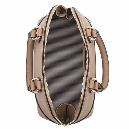 Image of FashionPuzzle Zip-Around Saffiano Classic Dome Satchel