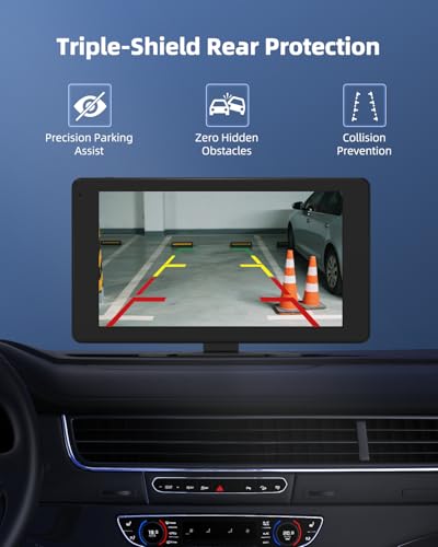 Image of 4 Channel 1080p HD Backup Camera System with 10.2 inch Touchscreen Monitor, DVR Recording /Playback, Bluetooth, FM Radio & Media Player for Trucks, Semis, RVs, Trailers, Vans, SUVs, Cars