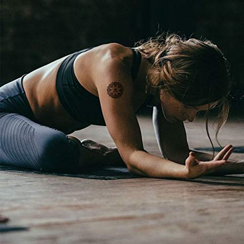 Cargen 30 Sheets Yoga Temporary Tattoo Set Lycoris Radiata Shabda Om Mandalas Lotus Elephant Peacock Feather Great Sticker #TOP7