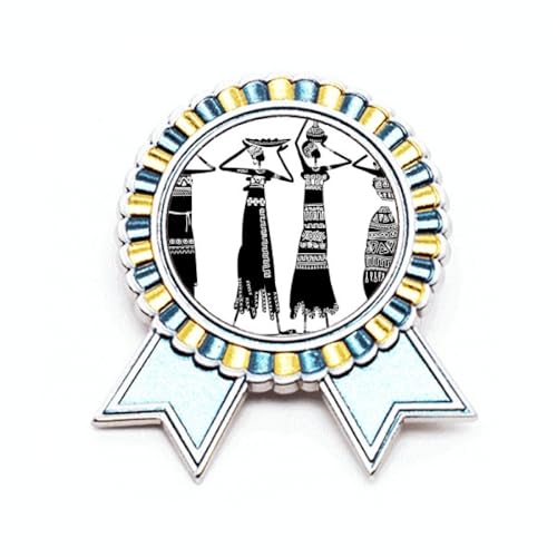 Robe Africaine Broche Totem Métal Noir pour vos Soirées et Événements Chic