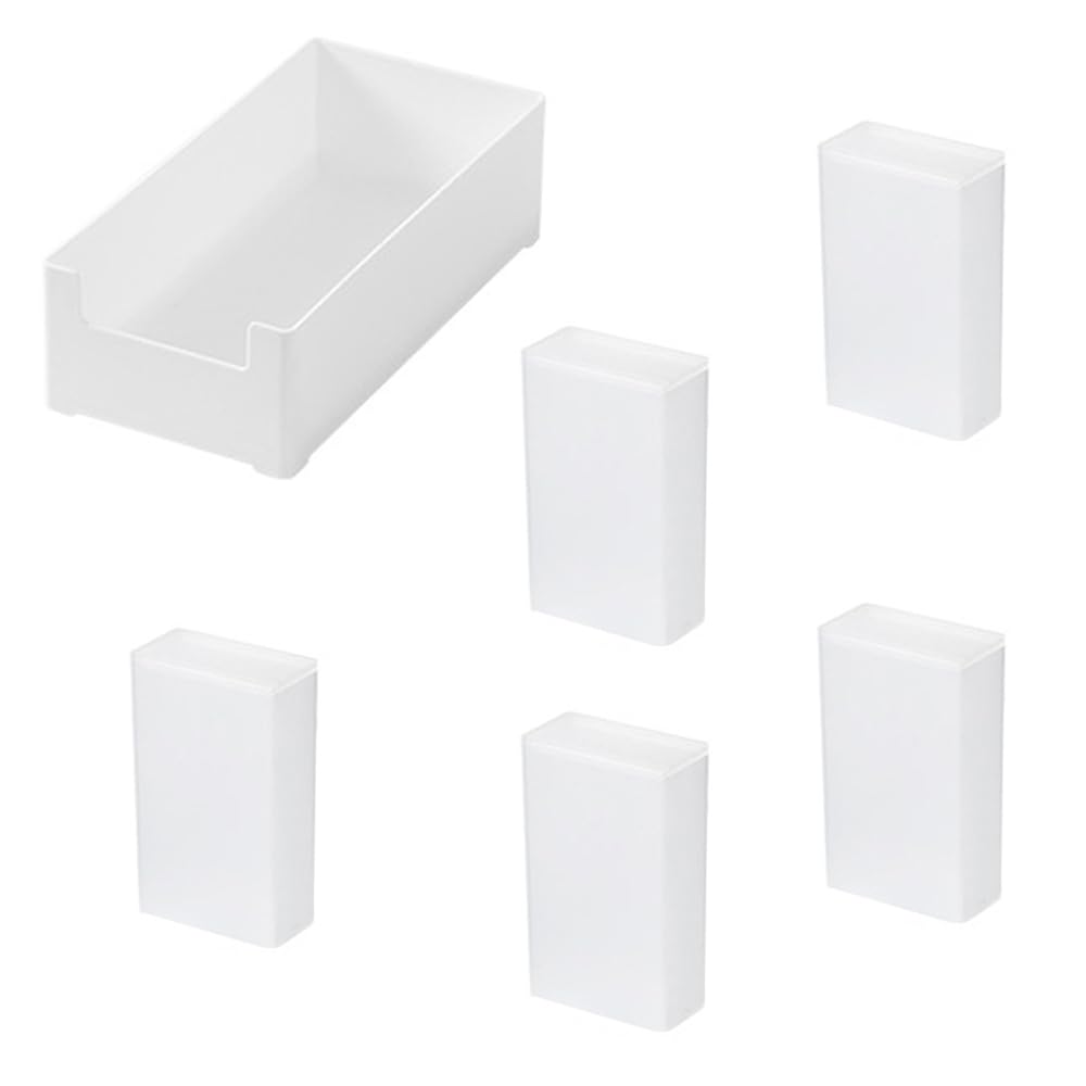 ThtRht Cable Management Box with 5 Detachable Dividers USB-C Cable Organizer Storage Box for EarPods Headphones USB Wall Charger Block Power Adapter