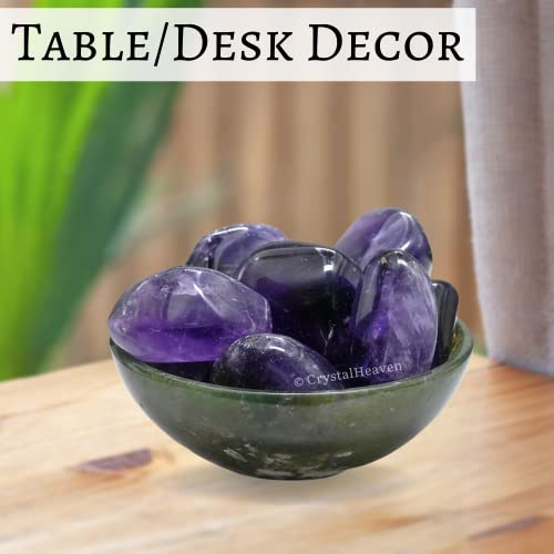 Image of Certified Amethyst Crystal Healing Tumbled Stone, Natural Polished Crystals for DIY Crafts, Manifestation, Meditation, Pooja Feng Shui and Reiki Healing (30 Grams)