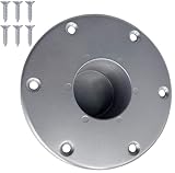 RV Trailer Table Base Mount Pedestal Base, Round Flush Mount Table Legbase with Mounting Screws (Silver*1pcs)