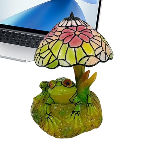 Lampe de bureau grenouille LED en vitrail, cadeau idéal veilleuse