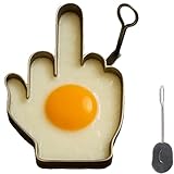 Funny Middle Finger Egg Mold, Unique Shaped Eggs Fired Mold, Novelty Shaper Nonstick Egg Rings, Mould Frying Eggs for Sandwich Burger, Adult Fun DIY Kitchen Accessories(Middle Finger)