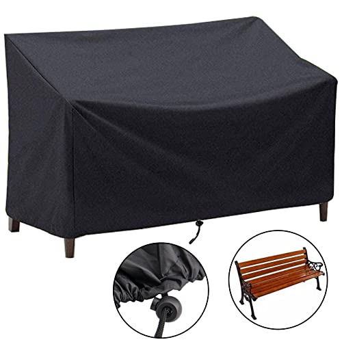 Outdoor Bench Cover Waterproof For 2-Seater Outside Garden Park Patio Loveseat Furniture Bench Covers 53L X 26W X 35H Inch (Black) #TOP10