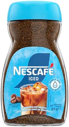 NESCAFÉ ICED löslicher Bohnenkaffee, 1er Pack (1 x 95g) | Instantkaffee, erfrischend & sanfter Iced Coffee, koffeinhaltig