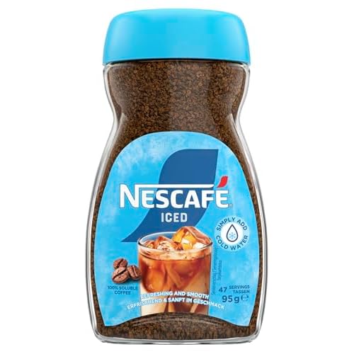NESCAFÉ ICED, löslicher Bohnenkaffee, erfrischend & sanfter Iced Coffee, koffeinhaltig, 1er Pack (1 x 95g)