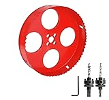 Universal para 8 tipos de materiales: perfectamente adecuado para madera maciza y aglomerado, chapa metálica (hasta 3 mm), plástico y vidrio acrílico, paredes de yeso y tubos de PVC