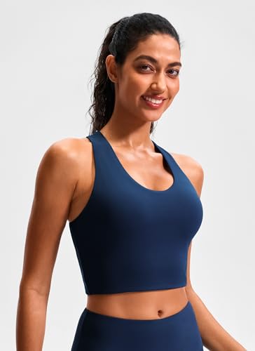 Image of Sports Bras for Women Criss-Cross Back Padded Workout Tank Tops Medium Support Crop Tops for Women