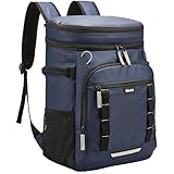 Celvetch Backpack Cooler Insulated Leak Proof 36/40 Cans Large Capacity Soft Insulated Cooler Bag Lightweight Lunch Backpack for Men Women Work Travel Beach Camping Picnic Hiking - Navy Blue