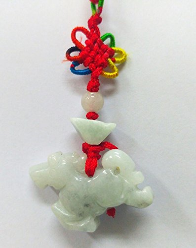 Feng Shui Chinese Handmade Key Chain Jade Colour Horse for Promation Your Career and Increase Money