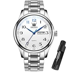 Silver Men Watch/Arabic Numerals Dial