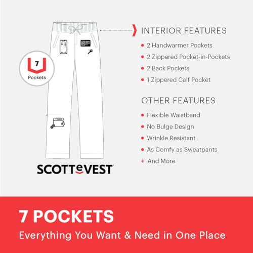 SCOTTeVEST Margaux Cargaux Everyday Cargo Pant for Women - 7 Hidden Pockets - for Travel & More2