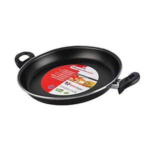 MAGEFESA 01101902 Paellera de acero esmaltado, Antiadherente bicapa reforzado, Apta para todo tipo de cocinas, Negro, 30 cm