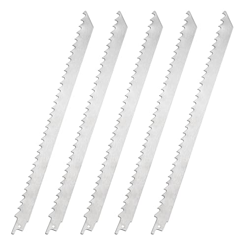 Tunejoy Lames de Scie Sabre SS1211K Lames de Scie Sabre de BIM per Coupe Professionnelle d'os et de Viande Congelée 3TPI 304mm 5 Pièces