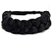 TOECWEGR Braided Headband Fishtail Hair Braid Curly Hairpiece Classic Chunky Wide Plaited Braids Elastic Synthetic Headband Ladies Beauty Accessories