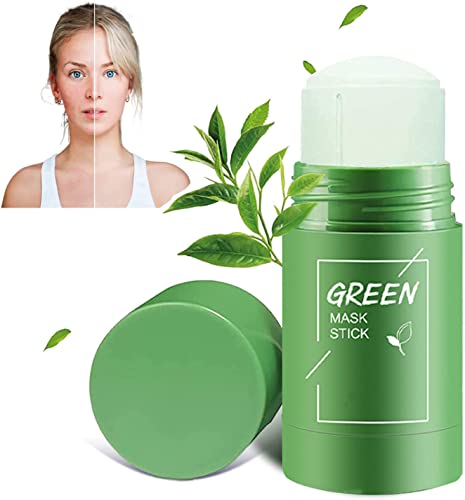 CaiTang Masque Stick, Green Mask Stick, Masque Thé Vert Point Noir, Masque Nettoyant, Green Tea Mask, Masque d'argile Purifiant Au Thé Vert, Masque Solide au Thé Vert pour l'Acné Pores Shrink