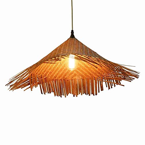 Lámpara colgante de bambú artesanal para evitar luces deslumbrantes