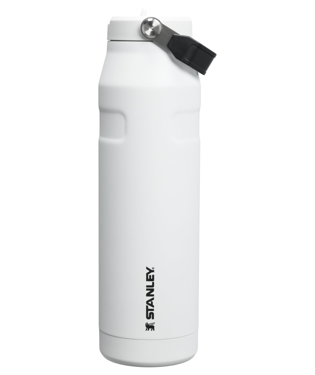 STANLEY IceFlow Flip Straw 2.0 Bottle, 36 oz, Chalk | Easy Carry Handle | Twist On Lid and Flip Up Straw | Lightweight Water Bottle | Insulated Stainless Steel | BPA-Free