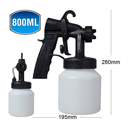 Paintmax Portable Handheld Electric 650W Paint Sprayer Gun With 3 Different Spray Pattern & 800Ml Detachable Container, Hvlp System & Quick Refill Lid #TOP4