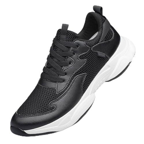 Zapatillas Futbol Sala HombreZapatillas Deportivas Hombre con Moda Malla Transpirable para Correr Caminar Atletismo Casual (Black, 44)