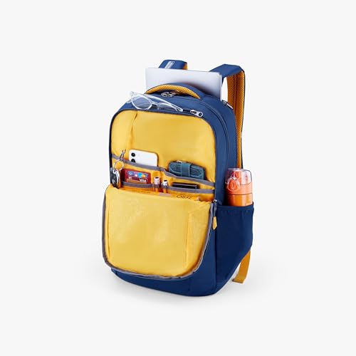 Image of American Tourister Brett 4.0 | 31 Ltrs | 3 Compartments | Bottle Pocket | Ergonomic Padded Back Panel & Shoulder Straps | Laptop Backpack | 1 Year International Warranty | Blue Ink