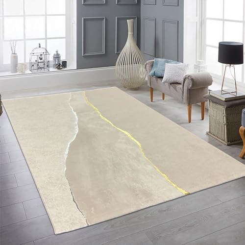 Teppich-Traum Teppich Wohnzimmer Schlafzimmer modern edel elegant Kurzflor Gold/Silber glänzend...
