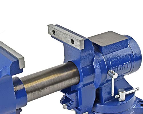 Yost Vises 750-E Multi-Jaw Rotating Vise System | 2 In 1 Multipurpose Bench And Pipe Vise | Secure Grip With Swivel Base | Made With A Combination Of Ductile Iron & Hardened Steel | Medium, Blue #TOP5