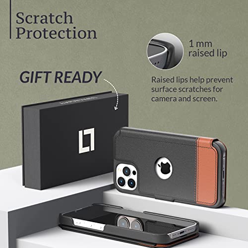 Image of LUPA Legacy Compatible for iPhone 11 Pro Max Wallet Case -Slim iPhone 11 Pro Max Flip Case with Credit Card Holder - for Women & Men - Faux Leather i Phone 11 Pro Max Purse Cases - Smoky Cedar