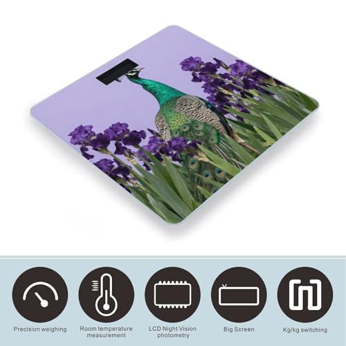 Báscula digital para baño Green Peafowl con sensor de alta precisión miniatura 3