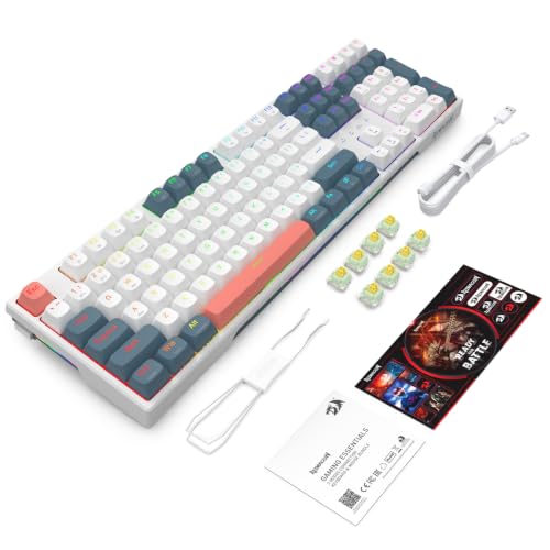 Image of Redragon K668 PRO Wireless 108-Key Gasket RGB Gaming Keyboard, 4 Hotkeys | Extra Shortcut Keys, 0-Delay Tri-Mode, Cushioned Noise Dampening for Creamy Thocky Sound, Unfaded PBT Keycaps, PRO Software