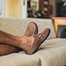 OLUKAI Moloa Slipper, Men's Premium Leather Slip-On Shoes, Soft Genuine Shearling Lining & Gel Insert, Drop-In Heel & All-Day Comfort, Toffee/Dk Wood, 9