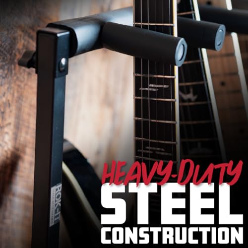 Gator Alloy Steel Rok-It Multi Guitar Stand Rack with Folding Design; Holds up to 5 Electric or Acoustic Guitars (RI-GTR-RACK5)