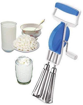 Satisfyshop Stainless Steel Egg Beater Lassi/Butter Milk Maker/Mixer Hand Blender (Multi Colour)