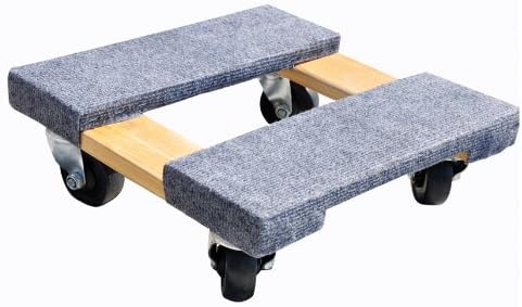 MilwaukeeHand Trucks 33815 Gleason Carpeted End Furniture Dolly, 800 Lb, L X 15 in W, Hardwood