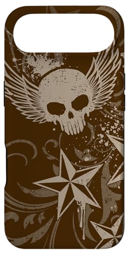 Y2k Grunge 2000s Skull Star Emo Harajuku Goth Scene Brown �X�}�z�P�[�X iPhone Air �p