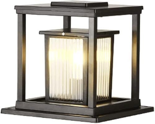 Miniatura 7 de Luces de poste al aire libre, poste de puerta de villa, luz de pared cuadrada para exteriores, moderna, minimalista, impermeable, luz de poste para